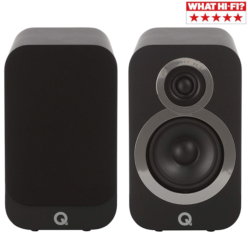 Q ACOUSTICS 3010i Raf Tipi Hoparlör Carbon Black (Çift)